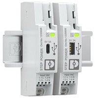 Phoenix Contact's STEP3 Power Supplies with USB-C® and USB-A Ports Abbildung: STEP3-Netzteile mit USB-C- und USB-A-Anschlüssen von Phoenix Contact