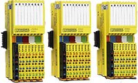 Phoenix Contact's SafetyBridge Technology available on Axioline F Abbildung der SafetyBridge-Technologie im Axioline-F-Format von Phoenix Contact