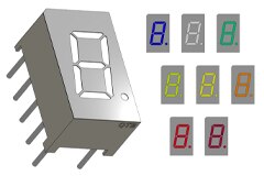 Image of QT Brightek's QBSLDXX30ZGR Series 0.30 inch Digit Display