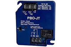 PBO-JT, PBO-3P-T, and PBO-1P-T Digital Single- and Three-Phase Voltage Monitors Image of R-K Electronics PBO-JT, PBO-3P-T, and PBO-1P-T Digital Single- and Three-Phase Voltage Monitors