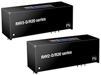 RECOM Power RHV2 and RHV3 Series DC/DC Converters Image of RECOM Power RHV2 and RHV3 Series DC/DC Converters