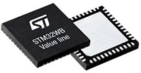 STMicroelectronics' STM32WB50CG Multiprotocol Wireless MCU Image du microcontrôleur multiprotocole sans fil STM32WB50CG de STMicroelectronics