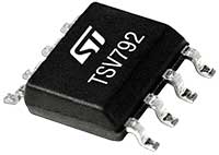 STMicroelectronics TSV792 High-Bandwidth Low-Offset Rail-to-Rail 5 V Op-Amp Image de l'amplificateur opérationnel rail-à-rail 5 V à large bande passante et faible décalage TSV792 de STMicroelectronics