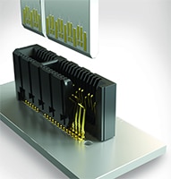 Samtec's HSEC8 Edge Card Connector Bild des Kartenrandanschlusses HSEC8