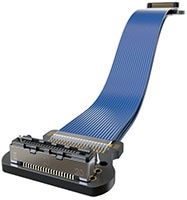 Samtec's High-Speed Hermaphroditic Coax Cable Assembly Image of Samtec's High-Speed Hermaphroditic Coax Cable Assembly