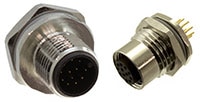 TE Connectivity's M12 PCB/Panel Connectors 8/12 Pin Image of TE Connectivity's M12 PCB/Panel Connectors 8/12 Pin