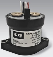 TE Connectivity Aerospace's Kilovac CAP120R Latching Contactor Image of TE Connectivity Aerospace's Kilovac CAP120R Latching Contactor
