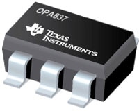 Texas Instruments' OPA837 Voltage-Feedback Operational Amplifiers Image of Texas Instruments' OPA837 Voltage-Feedback Operational Amplifiers