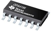 Texas Instruments' OPAx196 Operational Amplifiers Immagine degli amplificatori operazionali OPAx196 di Texas Instruments