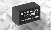 TRACO Power's TRV 2M Series 2 W Medical DC/DC Converters Image of TRACO Power's TRV 2M Series 2 W Medical DC/DC Converters