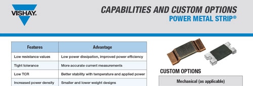 Vishay WSHP-WSLF Series Capabilities WSHP-WSLF Capabilities and Options Datasheet