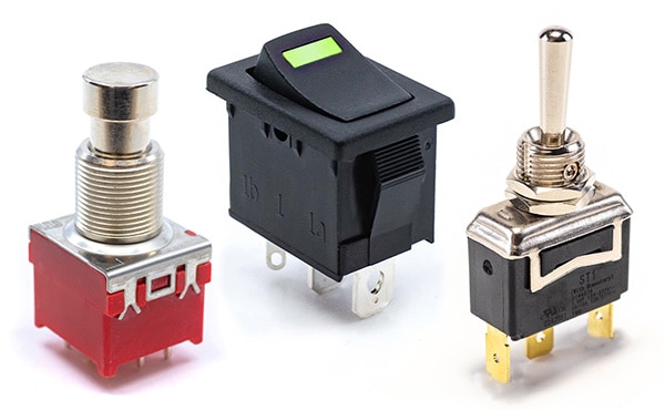E-Switch's Panel Mount Switches Image of E-Switch's Panel Mount Switches