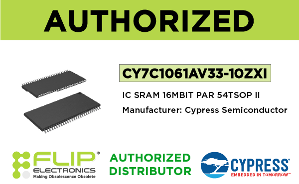 Image of Flip Electronics' CY7C1061AV33-10ZXI Cypress Semiconductor