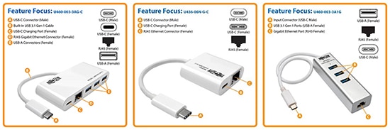 Tripp Lite's USB-C Hubs & Adapters Image of Tripp Lite's USB-C Hubs & Adapters