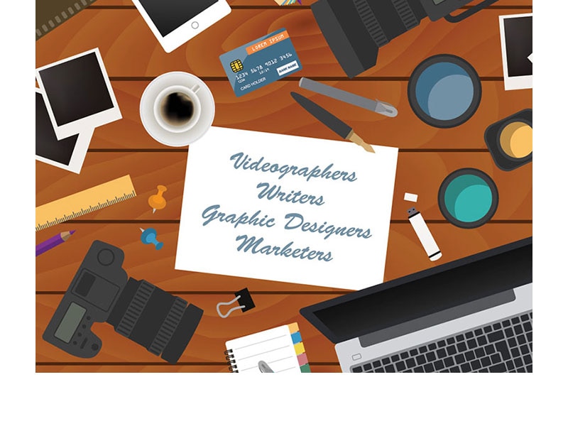 Find videographers, writers, graphic designers and marketers  Find videographers, writers, graphic designers and marketers