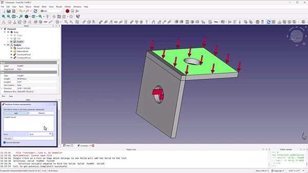 Intro to FreeCAD Part 10: Finite Element Method (FEM) WorkBench Tutorial Intro to FreeCAD Part 10: Finite Element Method (FEM) WorkBench Tutorial