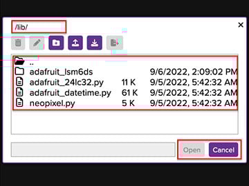 CircuitPython Web Workflow Code Editor Quick Start Image of CircuitPython Web Workflow Code Editor Quick Start