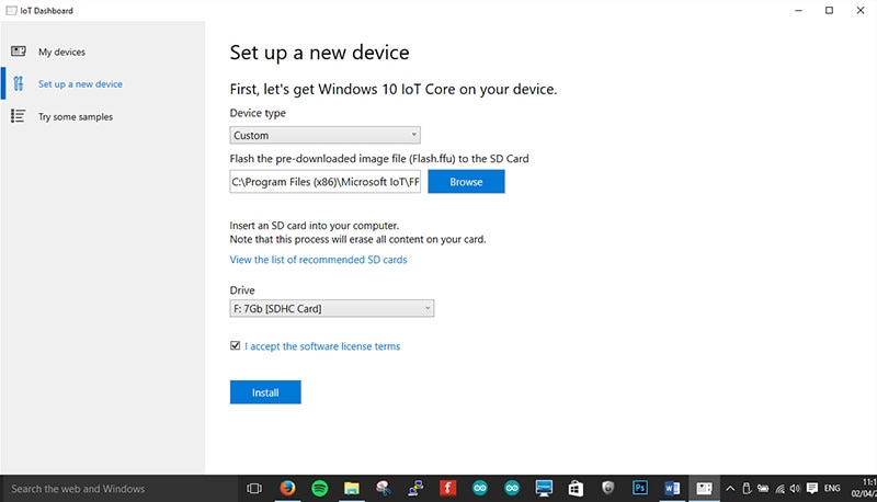 Installing Windows 10 IoT Core Installing Windows 10 IoT Core