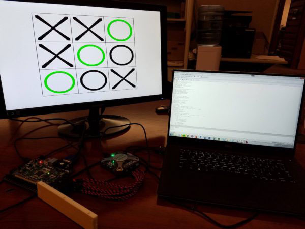 The Digital Discovery attached to the Nexys 4 in order to read and decode the VGA signals Image of The Digital Discovery attached to the Nexys 4 in order to read and decode the VGA signals