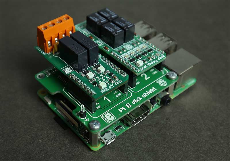 Raspberry Pi Examples with Click Boards™ Image of Raspberry Pi Examples with Click Boards™