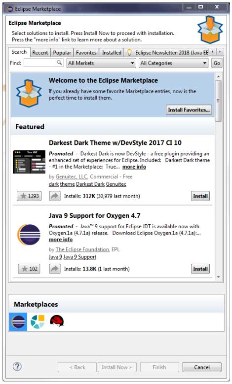 Launch the Eclipse Marketplace Launch the Eclipse Marketplace