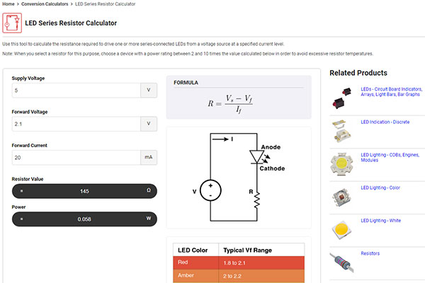 Two Digi-Key Calculators that Makers Need to Know About Two DigiKey Calculators that Makers Need to Know About
