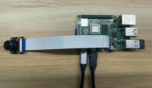 Global shutter camera module compatible with Raspberry Pi 4 and 5 image of Global shutter camera module compatible with Raspberry Pi 4 and 5