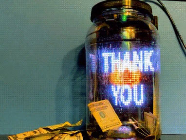 Matrix Portal Money-Sensing Tip Jar