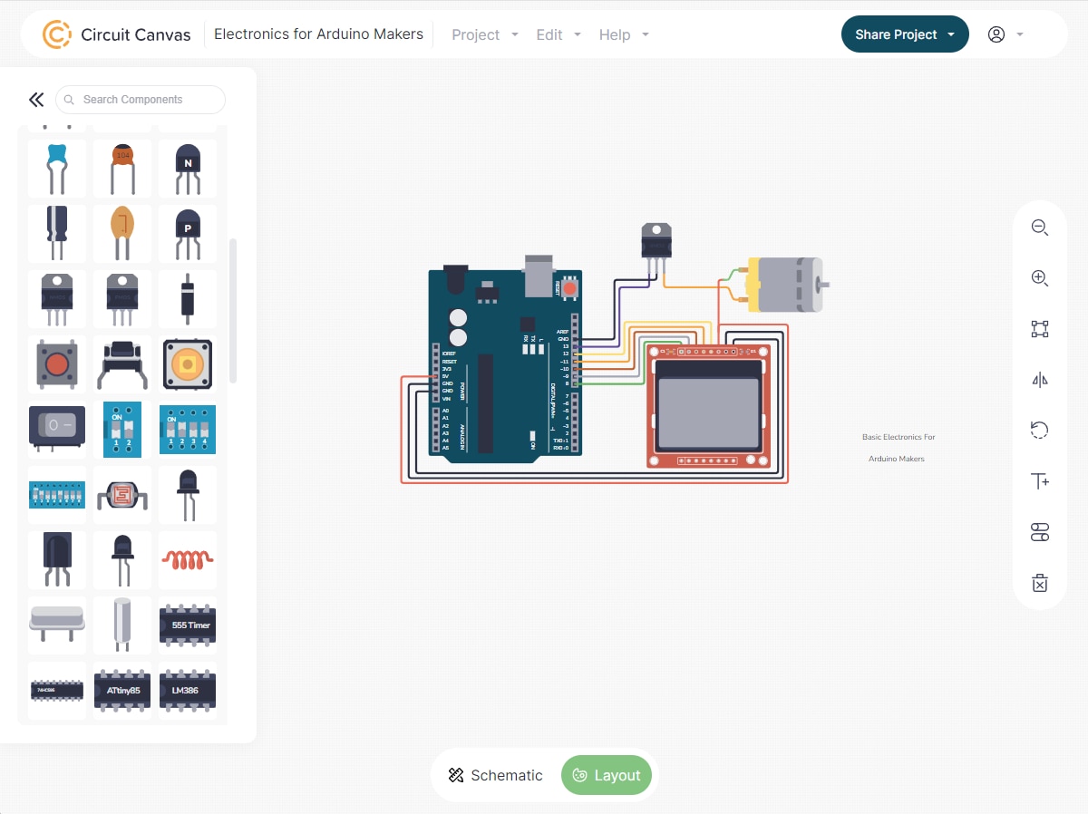 Circuit Canvas - Web App for Drawing Good-looking Circuits Fast