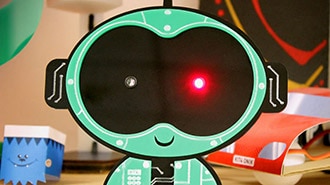 Make a Red Eyed Robot with our Rear Bike Light Project Kit