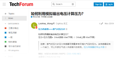 Image of Related Content Card: How to calculate pressure with an analog output voltage? 
