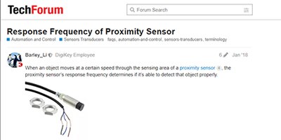 Image of Response Frequency of Proximity Sensor