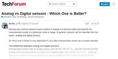 Image of Related Content Card: Analog vs Digital sensors - Which One is Better?