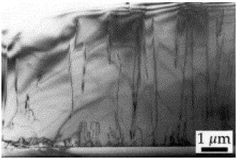 Image of Threading dislocations in InGaN substrate