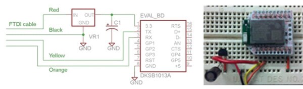 Image of Breadboard configuration circuit