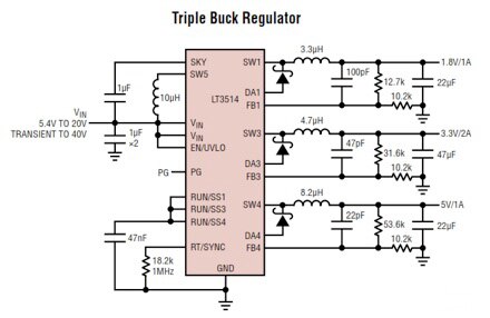Application circuit of LT3514