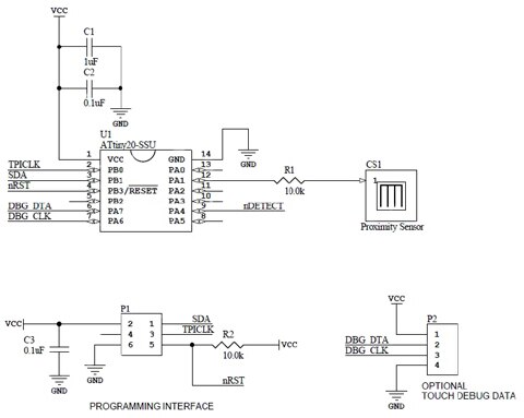 Image of capacitive proximity sensing system