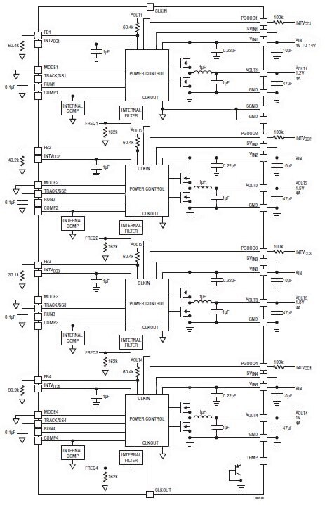 Diagram of Linear Technology LTM4644