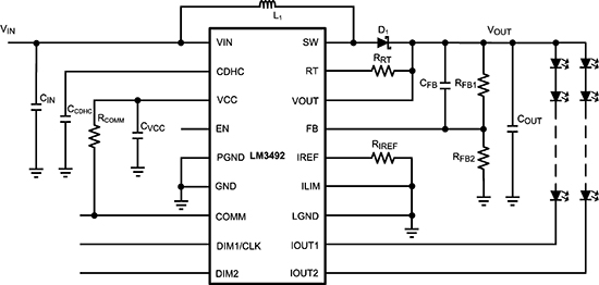 Image of Texas Instruments LM3492 DC/DC boost-regulator
