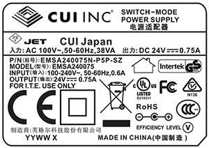 CUI 标识标签示例