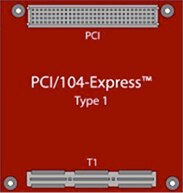 Image of PCI/104-Express that supports PCI and PCI Express