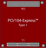 Image of PCI/104-Express that supports PCI and PCI Express