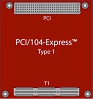 支持 PCI 和 PCI Express 的 PCI/104-Express 图