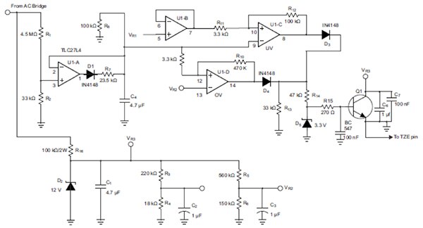 Schematic for input undervoltage and overvoltage protection