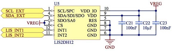 Diagram of Nordic Thingy reference design
