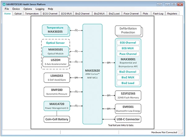 Hardware not connected window Image of hardware not connected window