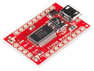 Image of BOB-12731 FT232R, USB-to-UART evaluation board from SparkFun