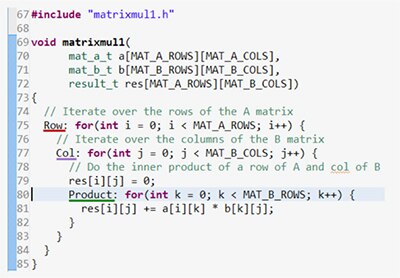 Image of nested loop code suitable for FPGA implementation