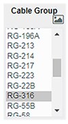 Image of cable group option selection