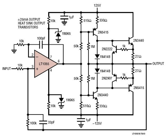 Diagram of Analog Devices LT1055